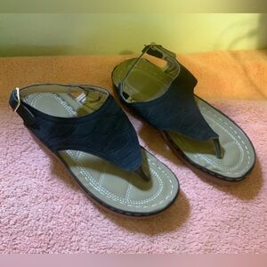 Black Thong Sandals